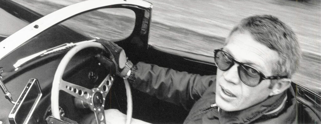 Steve McQueen driving